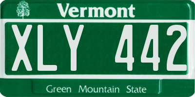VT license plate XLY442