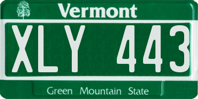 VT license plate XLY443