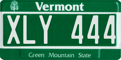 VT license plate XLY444