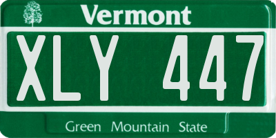 VT license plate XLY447