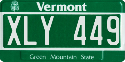 VT license plate XLY449