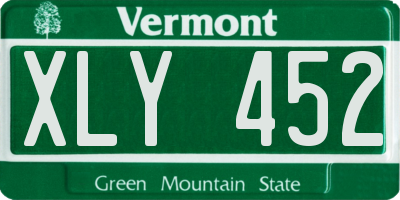 VT license plate XLY452