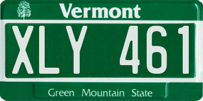 VT license plate XLY461