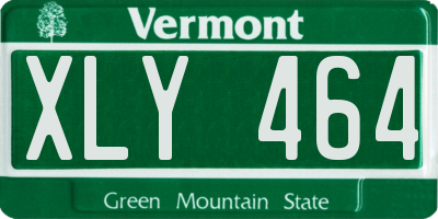 VT license plate XLY464