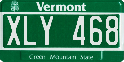 VT license plate XLY468