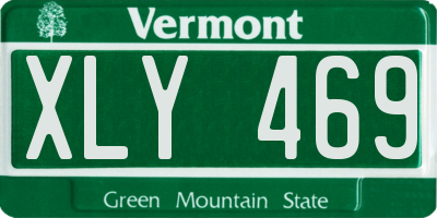 VT license plate XLY469