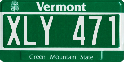 VT license plate XLY471