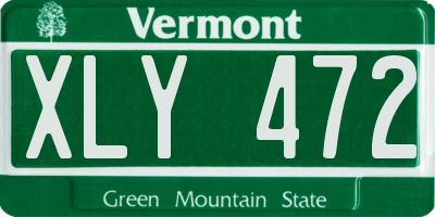 VT license plate XLY472