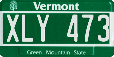 VT license plate XLY473