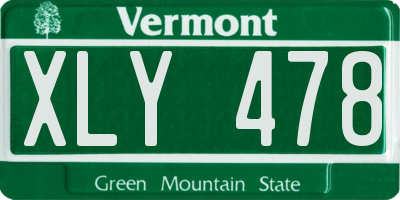 VT license plate XLY478
