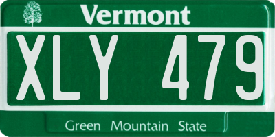 VT license plate XLY479
