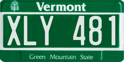 VT license plate XLY481