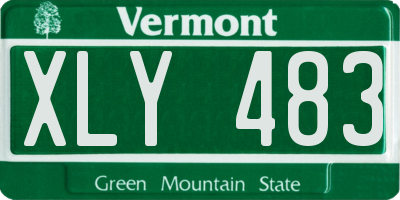 VT license plate XLY483