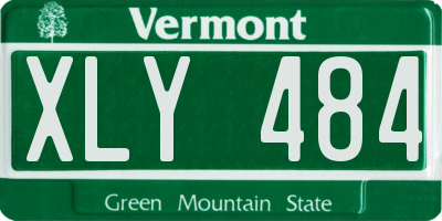 VT license plate XLY484