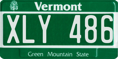 VT license plate XLY486