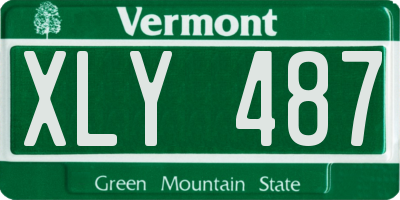 VT license plate XLY487