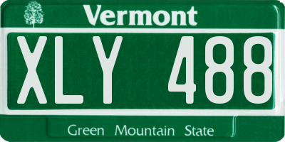 VT license plate XLY488