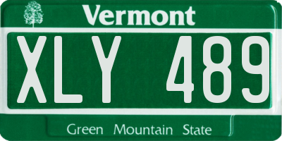 VT license plate XLY489