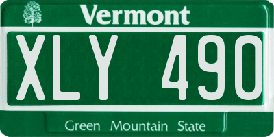 VT license plate XLY490
