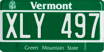 VT license plate XLY497