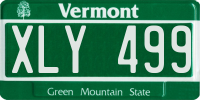 VT license plate XLY499