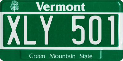VT license plate XLY501