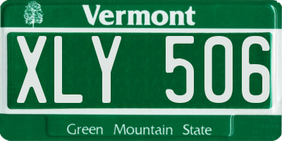 VT license plate XLY506