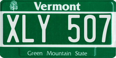 VT license plate XLY507