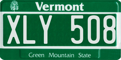 VT license plate XLY508
