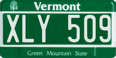 VT license plate XLY509