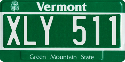 VT license plate XLY511