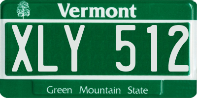 VT license plate XLY512