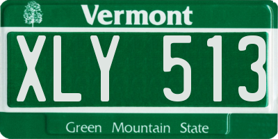 VT license plate XLY513