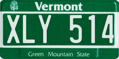 VT license plate XLY514