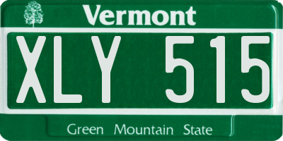 VT license plate XLY515