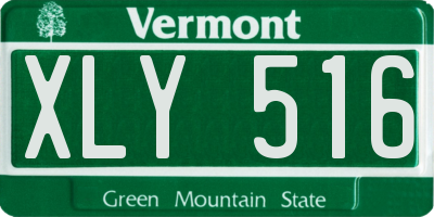VT license plate XLY516