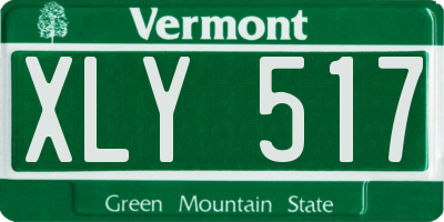 VT license plate XLY517