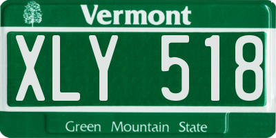 VT license plate XLY518