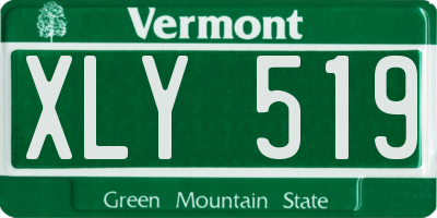 VT license plate XLY519