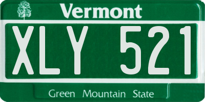 VT license plate XLY521