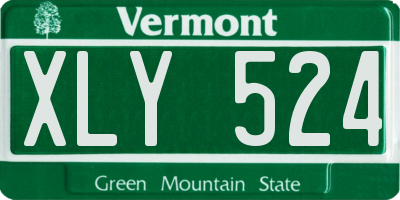 VT license plate XLY524