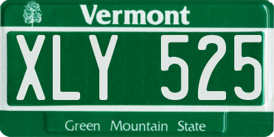VT license plate XLY525