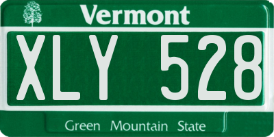 VT license plate XLY528