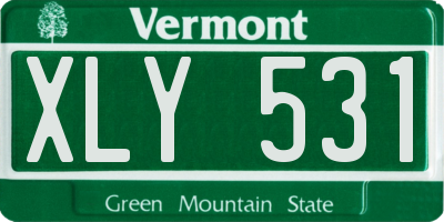 VT license plate XLY531