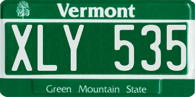 VT license plate XLY535
