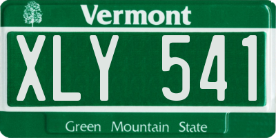 VT license plate XLY541