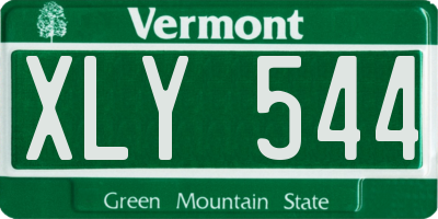 VT license plate XLY544