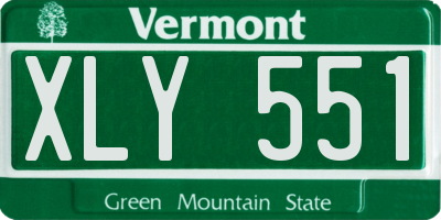 VT license plate XLY551