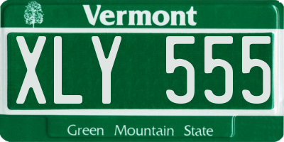 VT license plate XLY555