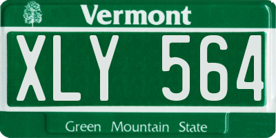 VT license plate XLY564